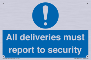 All deliveries must report to security